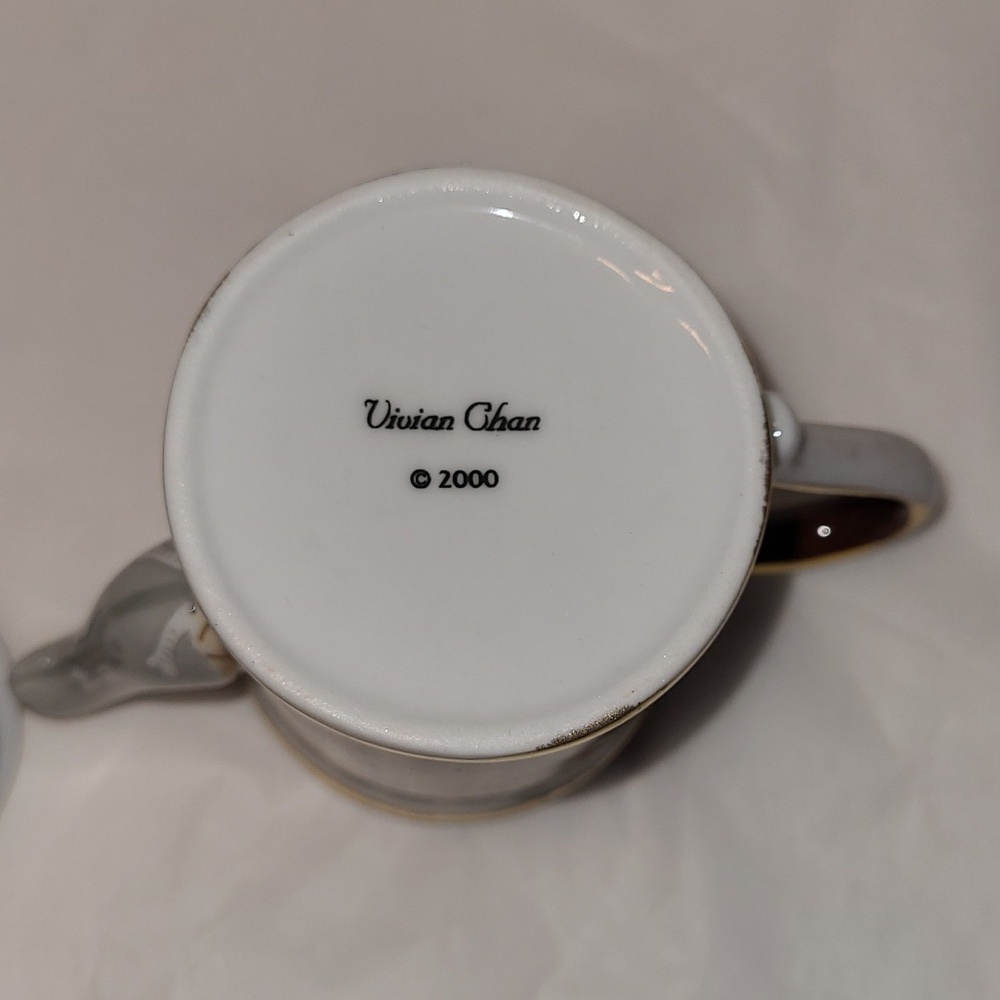 Vintage Miniature Vivian Chan Teapot Brown Puppies Dogs 2000 - Picture 7 of 10